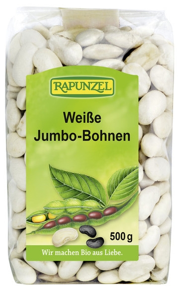 Fasole alba jumbo boabe eco 500g - RAPUNZEL