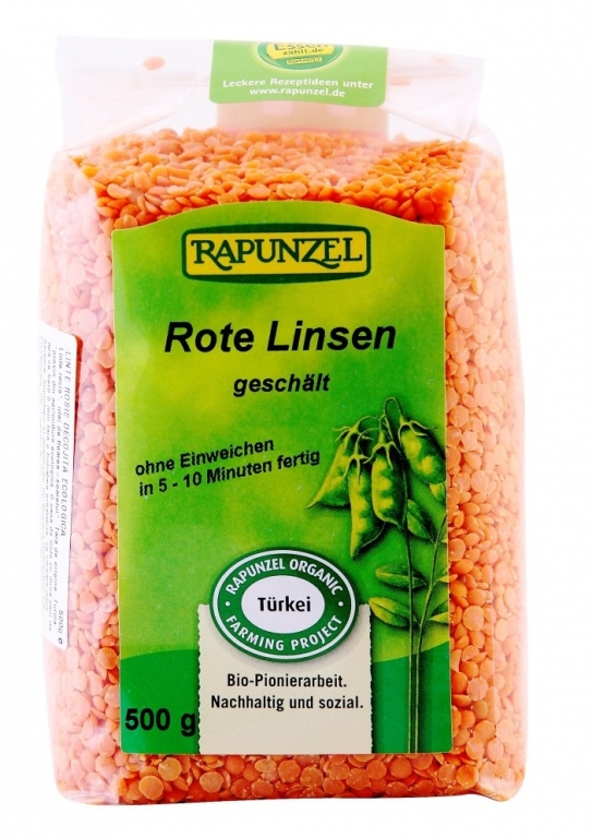 Linte rosie boabe eco 500g - RAPUNZEL