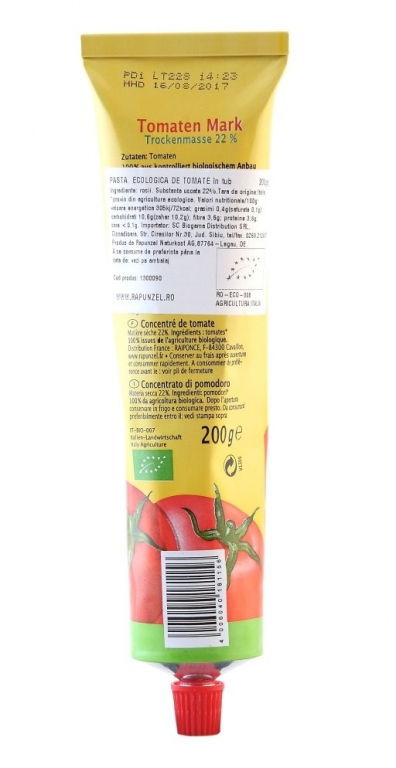 Pasta tomate concentrata tub eco 200g - RAPUNZEL