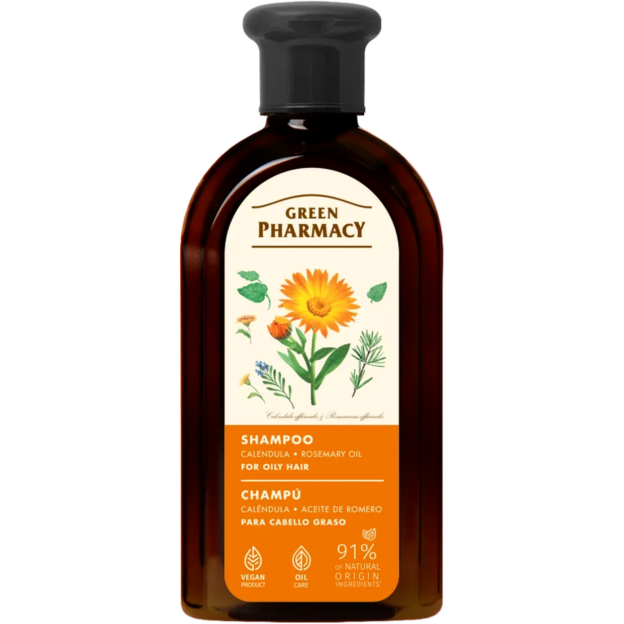 Sampon galbenele par normal gras 350ml - GREEN PHARMACY