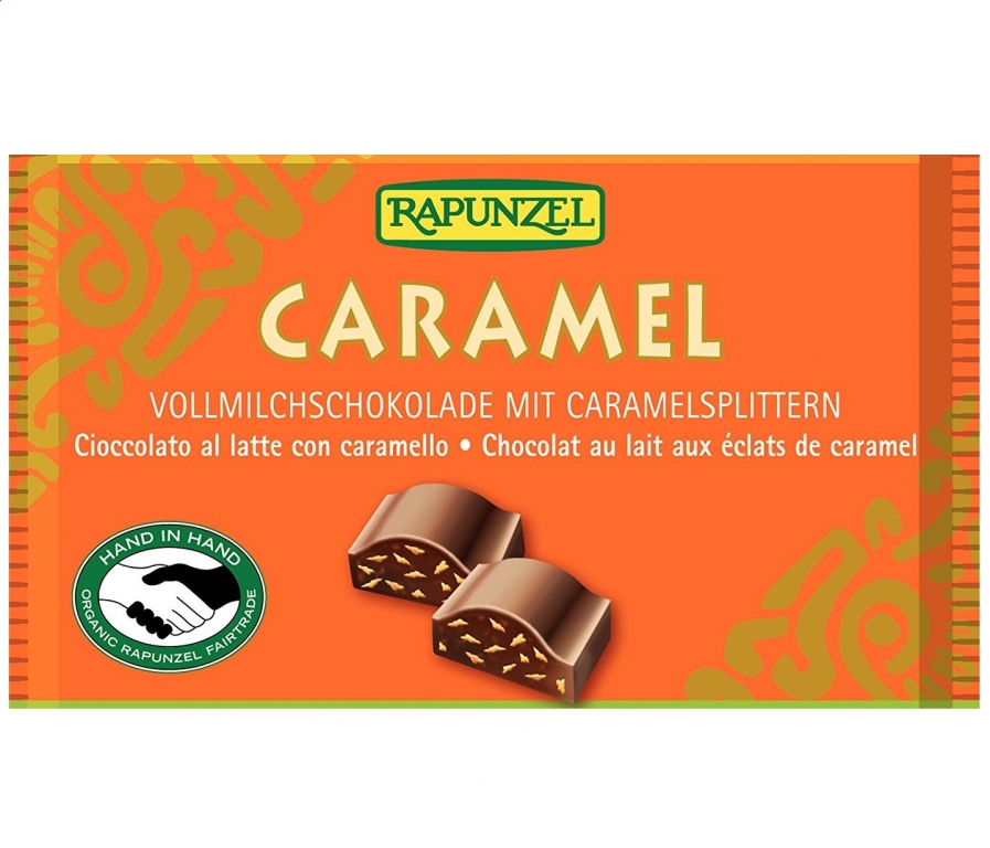 Ciocolata lapte integral cu caramel eco 100g - RAPUNZEL