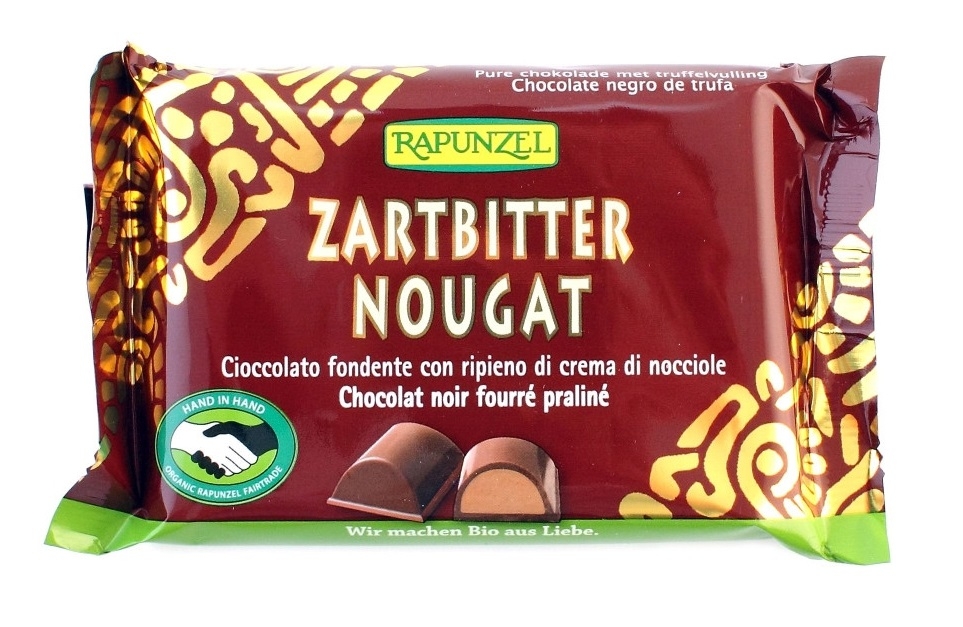 Ciocolata amaruie cu crema nuga eco 100g - RAPUNZEL