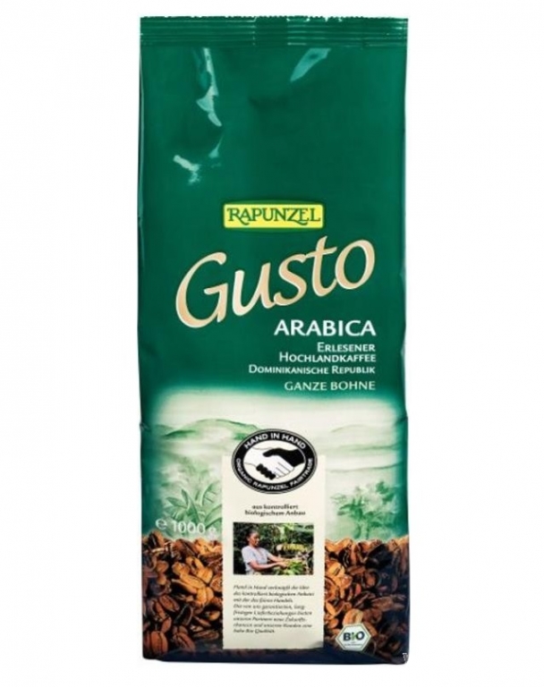 Cafea boabe arabica Gusto eco 1kg - RAPUNZEL