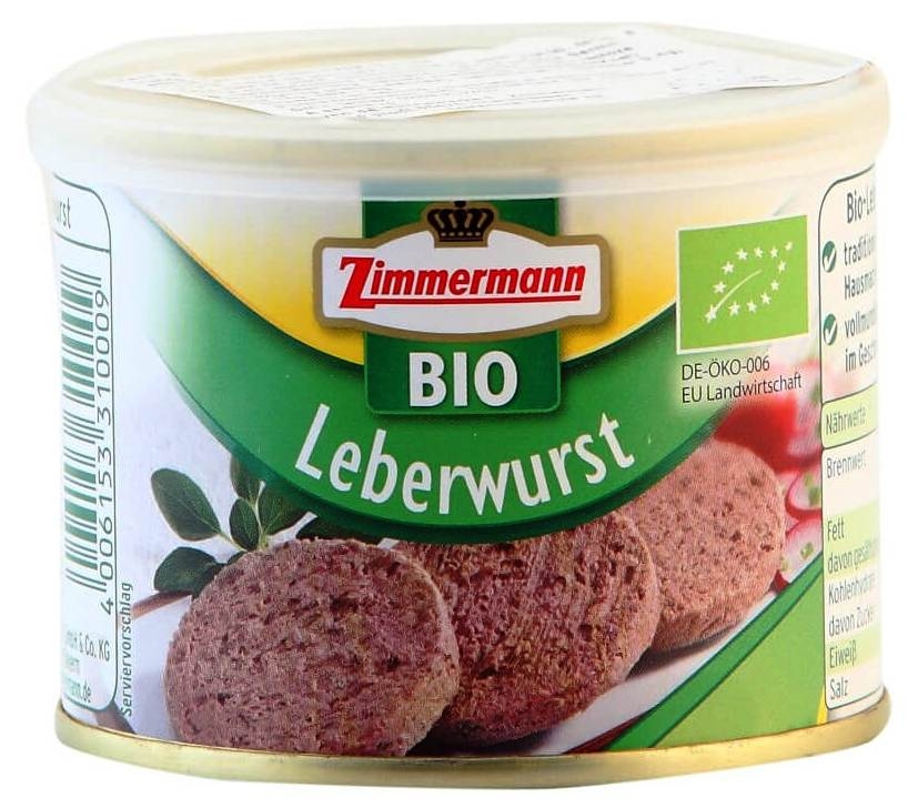 Pate ficat carne porc bio 200g - ZIMMERMANN