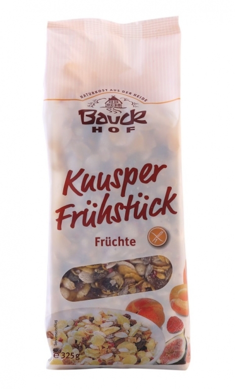 Mic dejun crocant fructe fara gluten eco 325g - BAUCK HOF
