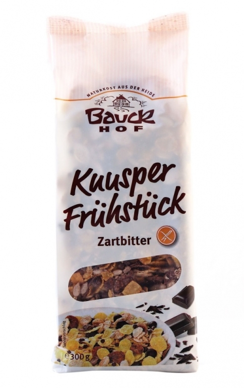 Fulgi crocanti cereale ciocolata amaruie fara gluten eco 300g - BAUCK HOF