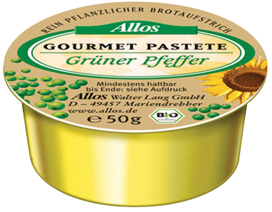 Pate vegetal piper verde 50g - ALLOS