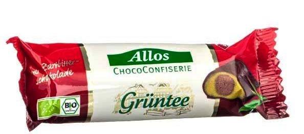 Baton ciocolata martipan ceai verde eco 30g - ALLOS