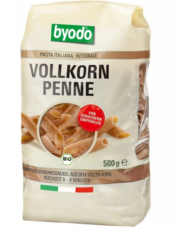 Paste penne grau integral 500g - BYODO