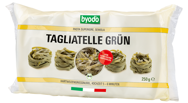 Paste tagliatelle grau spanac eco 250g - BYODO