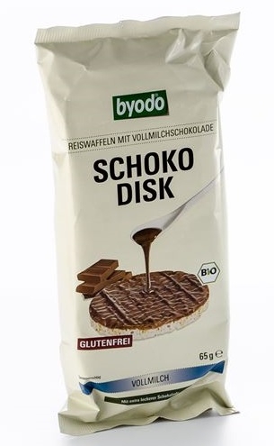 Rondele expandate orez ciocolata lapte eco 65g - BYODO