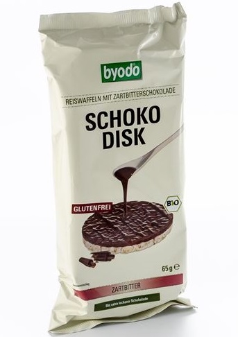 Rondele expandate orez ciocolata neagra eco 65g - BYODO