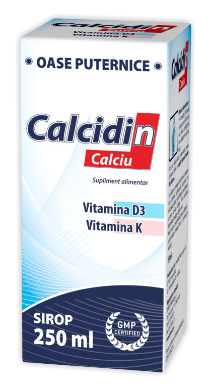 Sirop Calcidin calciu D3 K 250ml - NATUR PRODUKT