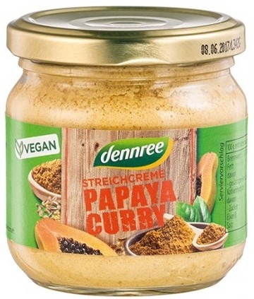 Pate vegetal papaya curry eco 180g - DENNREE