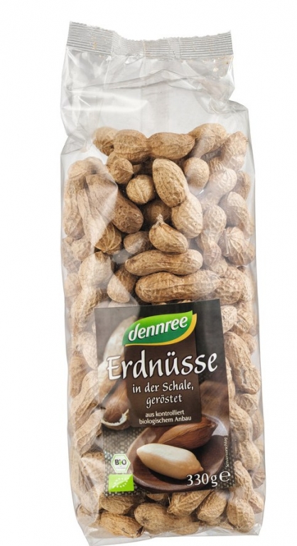 Arahide prajite in coaja bio 330g - DENNREE