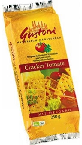 Biscuiti crocanti tomate oregano eco 250g - GUSTONI