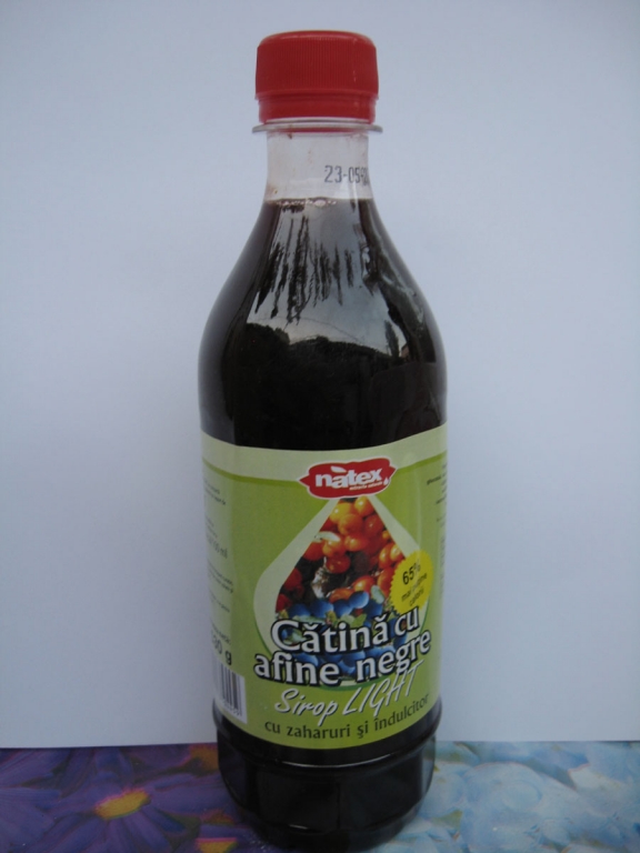 Sirop catina afine negre light 500ml - NATEX