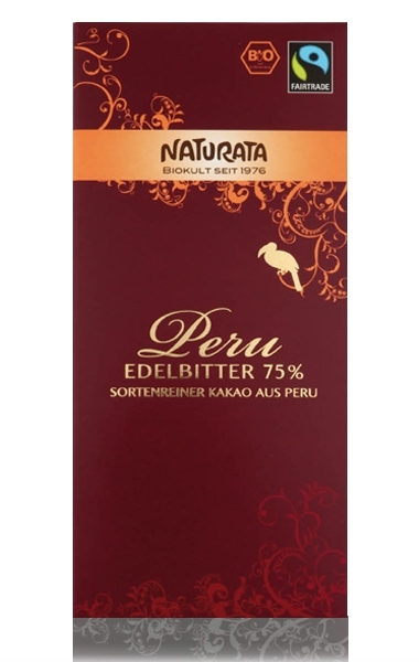 Ciocolata neagra 75% Peru eco 100g - NATURATA