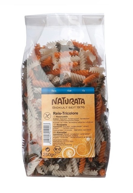 Paste spirale tricolor orez 250g - NATURATA