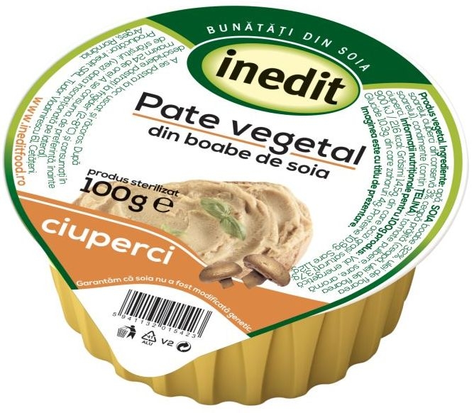 Pate vegetal soia ciuperci 100g - INEDIT