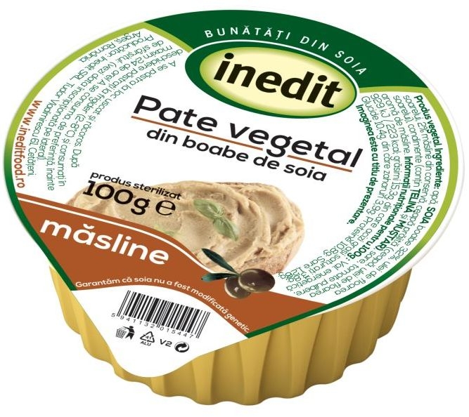 Pate vegetal soia masline 100g - INEDIT
