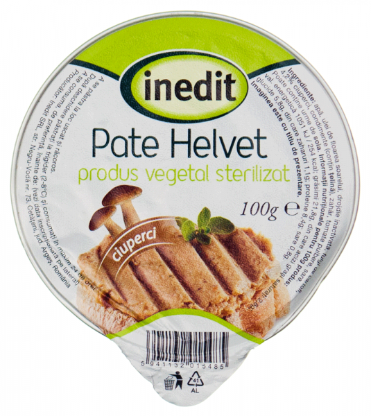 Pate vegetal Helvet ciuperci 100g - INEDIT