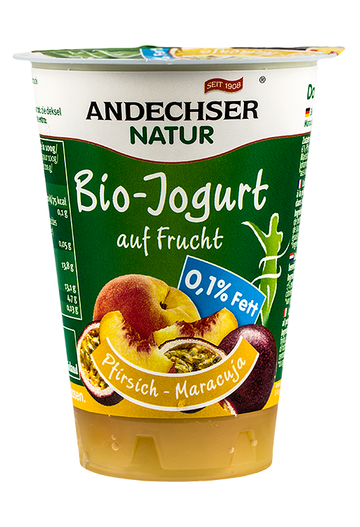 Iaurt piersica maracuja 0,1%gr 180g - ANDECHSER