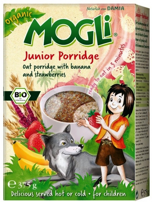 Porridge ovaz banane capsuni Junior 375g - MOGLI