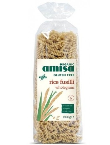 Paste fusilli orez integral fara gluten bio 500g - AMISA