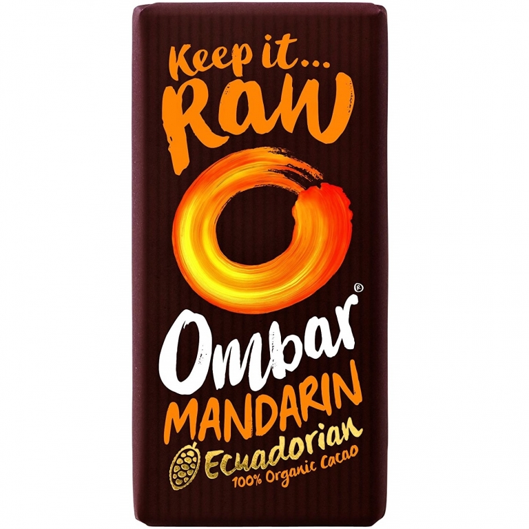 Ciocolata neagra 60% mandarine merisoare raw eco 35g - OMBAR