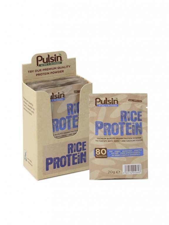 Pulbere proteica orez brun germinat raw 20g - PULSIN