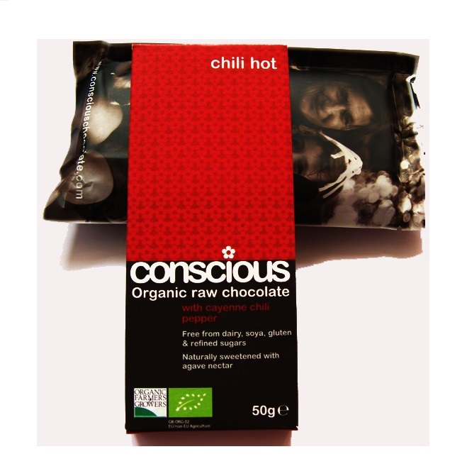 Ciocolata neagra 70% chilli hot raw eco 50g - CONSCIOUS