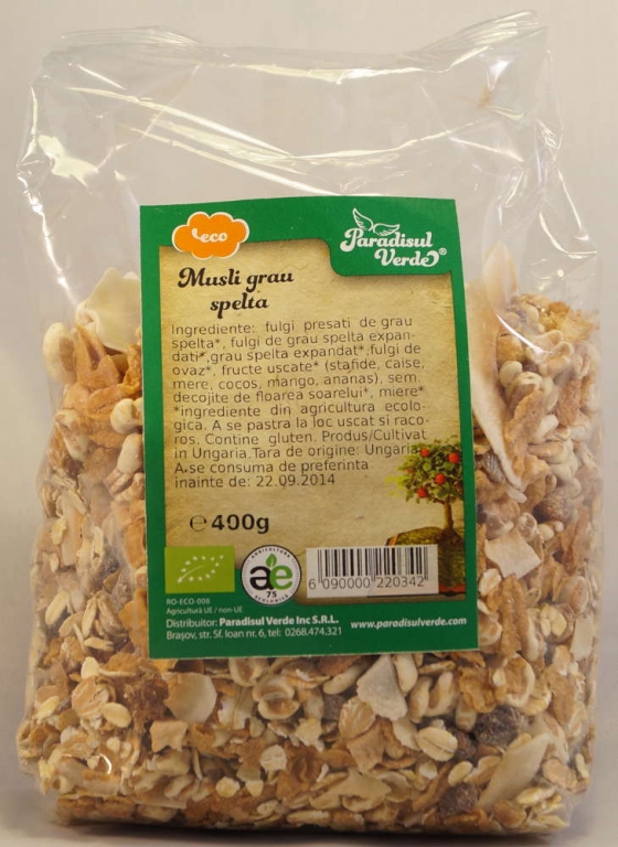 Musli spelta eco 400g - PARADISUL VERDE