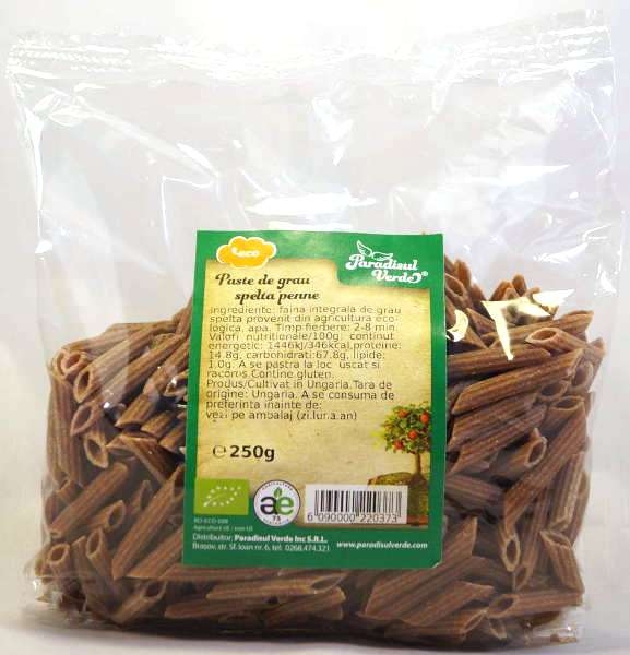 Paste penne spelta integrala eco 250g - PARADISUL VERDE