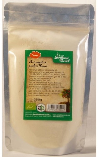 Pulbere astragalus raw eco 250g - PARADISUL VERDE