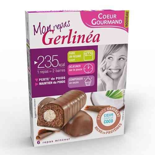 Batoane inlocuire masa ciocolata crema cocos 2x31g - GERLINEA