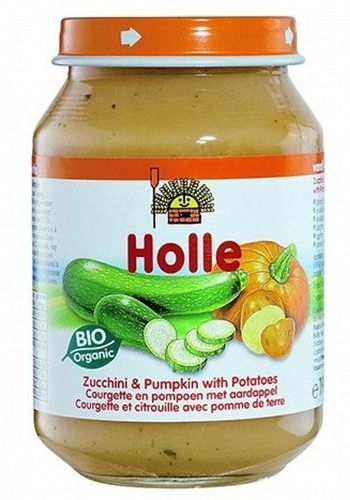 Piure zucchini dovleac cartofi bebe +6luni eco 190g - HOLLE