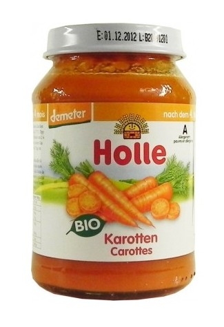 Piure morcovi bebe +4luni eco 190g - HOLLE