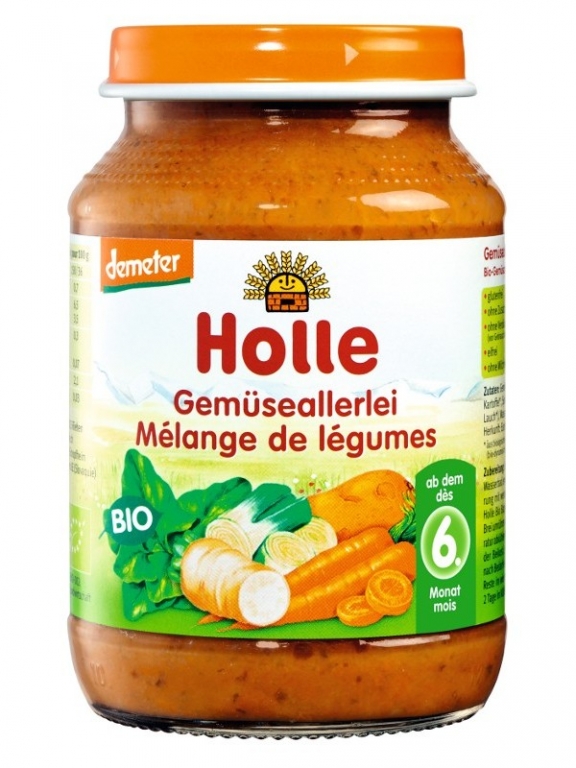 Piure mix legume bebe +6luni eco 190g - HOLLE