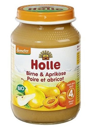 Piure pere caise bebe +4luni eco 190g - HOLLE