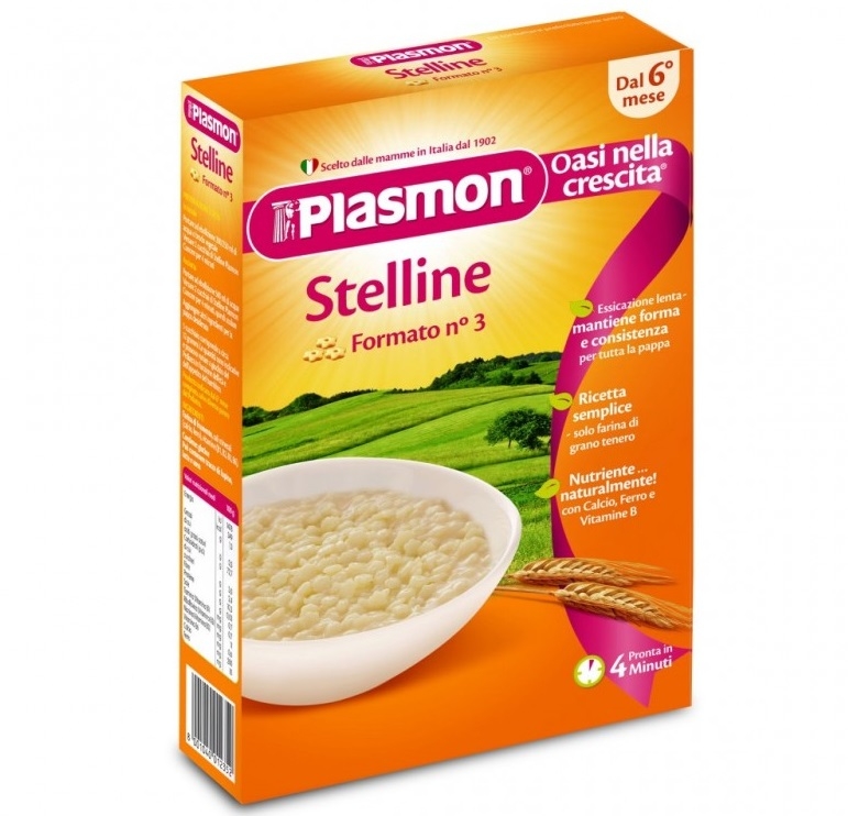 Paste stelute grau bebe +6luni 340g - PLASMON