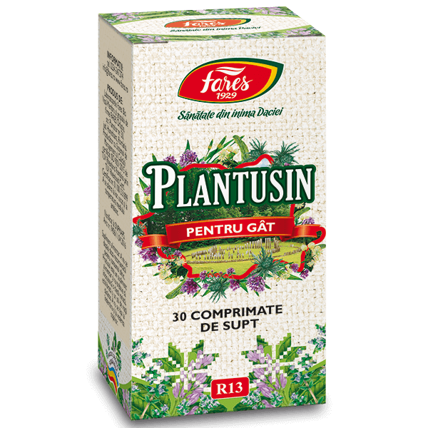 Plantusin comprimate supt Pentru Gat 30cp - FARES