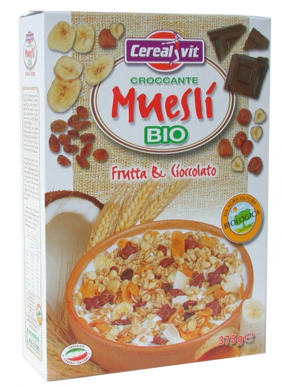 Musli crocant fructe ciocolata eco 375g - CEREALVIT