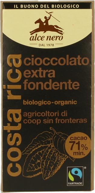 Ciocolata neagra 71%cacao eco 100g - ALCE NERO