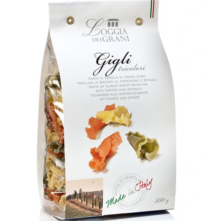 Paste gigli grau tricolore rosii spanac 500g - LOGGIA DEI GRANI