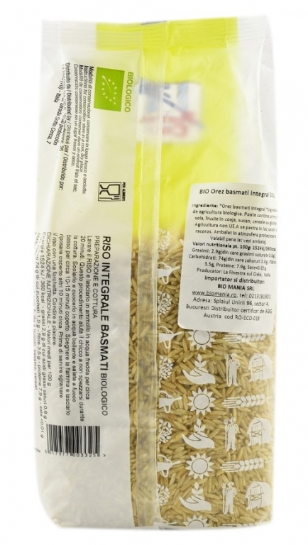 Orez basmati integral eco 500g - LA FINESTRA SUL CIELO