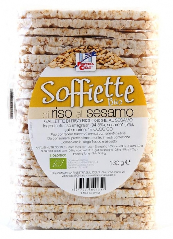 Rondele expandate orez susan cu sare eco 130g - LA FINESTRA SUL CIELO