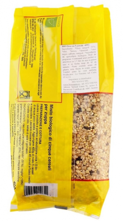 Melanj 5cereale orez pt supa bio 400g - LA FINESTRA SUL CIELO