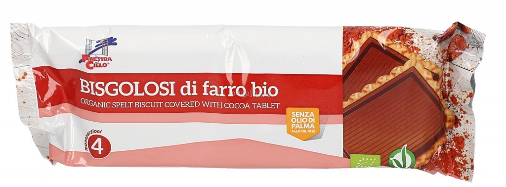Biscuiti spelta tableta ciocolata eco 4x28g - LA FINESTRA SUL CIELO
