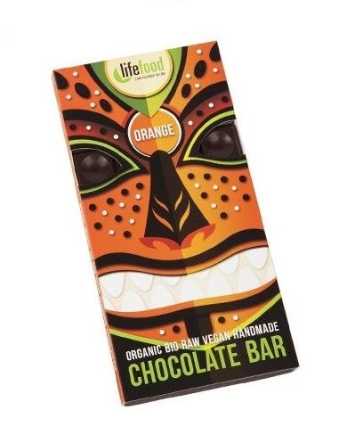 Ciocolata neagra 70% portocale raw eco 70g - LIFEFOOD